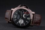 Panerai replica luminor marina power reserve strip rubber orologio copia imitazione 4us384 - immagine 5
