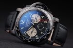 Panerai replica luminor marina daylight crono strip rubber orologio copia imitazione 4us385 - immagine 5