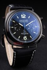 Panerai replica radiomir chronograph regatta strip leather orologio copia imitazione 4us387 - immagine 3