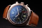 Panerai replica radiomir chronograph rose gold strip leather orologio copia imitazione 4us388 - immagine 5