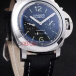 Panerai replica luminor marina equation black dial strip rubber orologio copia imitazione 4us389