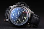 Panerai replica luminor flyback 1950 crono strip leather orologio copia imitazione 4us390 - immagine 4