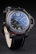 Panerai replica luminor regatta flyback crono strip leather orologio copia imitazione 4us391 - immagine 3