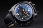 Panerai replica luminor regatta flyback crono strip leather orologio copia imitazione 4us391 - immagine 4