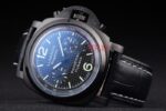 Panerai replica luminor regatta flyback crono strip leather orologio copia imitazione 4us391 - immagine 5