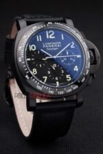 Panerai replica luminor marina daylight crono strip rubber orologio copia imitazione 4us393 - immagine 3