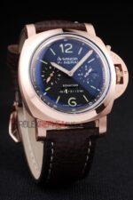 Panerai replica luminor marina equation rose gold strip rubber orologio copia imitazione 4us396 - immagine 3