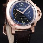 Panerai replica luminor marina equation rose gold strip rubber orologio copia imitazione 4us396