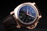 Panerai replica luminor marina equation rose gold strip rubber orologio copia imitazione 4us396 - immagine 5