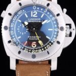 Panerai replica luminor marina submersible strip leather orologio copia imitazione 4us399