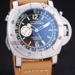Panerai replica luminor marina submersible strip leather orologio copia imitazione 4us400