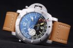 Panerai replica luminor marina submersible strip leather orologio copia imitazione 4us400 - immagine 5