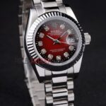 Rolex replica datejust acciaio red dial brillantini jubilèè orologio replica copia imitazione 4us401