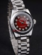 Rolex replica datejust acciaio red dial brillantini jubilèè orologio replica copia imitazione 4us401