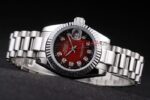 Rolex replica datejust acciaio red dial brillantini jubilèè orologio replica copia imitazione 4us401 - immagine 5