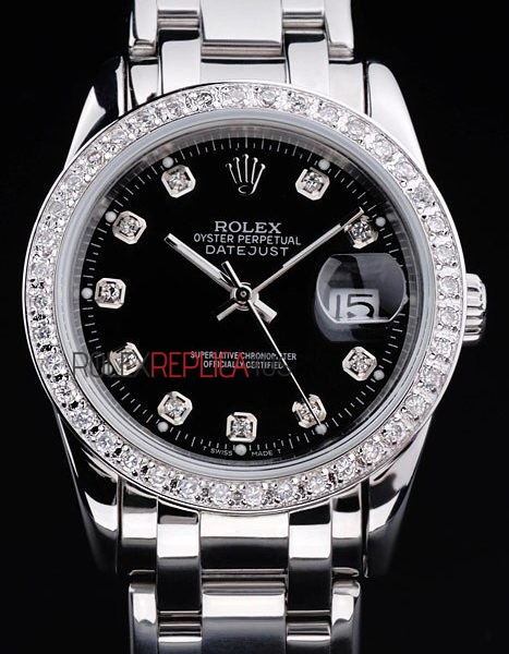 virtuemart_product_6185rolex-replica-orologi-copia-imitazione-rolex-omega Rolex replica datejust acciaio full brillantini black dial jubilèè orologio replica copia imitazione 4us402 - immagine 1