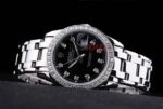 Rolex replica datejust acciaio full brillantini black dial jubilèè orologio replica copia imitazione 4us402 - immagine 5