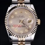 Rolex replica datejust acciaio oro argentèè dial brillantini jubilèè orologio replica copia imitazione 4us404