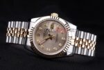 Rolex replica datejust acciaio oro argentèè dial brillantini jubilèè orologio replica copia imitazione 4us404 - immagine 6