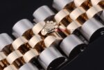 Rolex replica datejust acciaio oro argentèè dial brillantini jubilèè orologio replica copia imitazione 4us404 - immagine 11