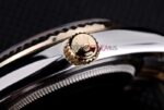 Rolex replica datejust acciaio oro argentèè dial brillantini jubilèè orologio replica copia imitazione 4us404 - immagine 9