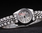 Rolex replica datejust lady acciaio argentèè full brillantini orologio replica copia imitazione 4us405