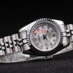 Rolex replica datejust lady acciaio argentèè full brillantini orologio replica copia imitazione 4us405