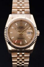 Rolex replica datejust full oro barrette jubilèè orologio replica copia imitazione 4us406 - immagine 3