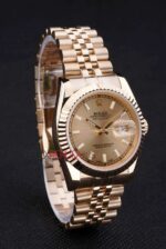 Rolex replica datejust full oro barrette jubilèè orologio replica copia imitazione 4us406 - immagine 4