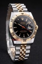 Rolex replica turn-o-graph acciaio oro black dial barrette jubilèè orologio replica copia imitazione 4us407 - immagine 3