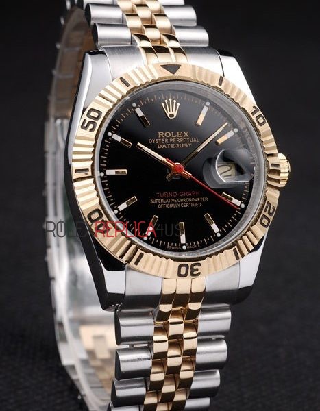 virtuemart_product_6231rolex-replica-orologi-copia-imitazione-rolex-omega Rolex replica turn-o-graph acciaio oro black dial barrette jubilèè orologio replica copia imitazione 4us407 - immagine 1