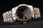 Rolex replica turn-o-graph acciaio oro black dial barrette jubilèè orologio replica copia imitazione 4us407 - immagine 4