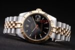 Rolex replica turn-o-graph acciaio oro black dial barrette jubilèè orologio replica copia imitazione 4us407 - immagine 5