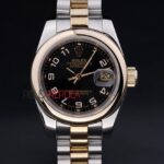 Rolex replica datejust lady acciaio oro black arab jubilèè orologio replica copia imitazione 4us411