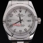 Rolex replica datejust acciaio argentèè arab jubilèè orologio replica copia imitazione 4us412