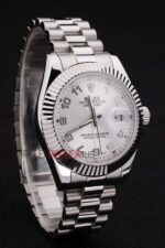 Rolex replica datejust acciaio argentèè arab jubilèè orologio replica copia imitazione 4us412 - immagine 4