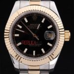 Rolex replica datejust acciaio oro black barrette jubilèè orologio replica copia imitazione 4us413