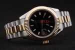 Rolex replica datejust acciaio oro black barrette jubilèè orologio replica copia imitazione 4us413 - immagine 6