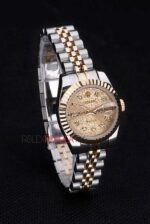 Rolex replica datejust lady acciaio oro centenario jubilèè orologio replica copia imitazione 4us414 - immagine 4