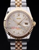 Rolex replica datejust acciaio oro argentèè centenario jubilèè orologio replica copia imitazione 4us415