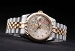 Rolex replica datejust acciaio oro argentèè centenario jubilèè orologio replica copia imitazione 4us415 - immagine 6