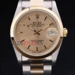 Rolex replica datejust acciaio oro argentèè gold dial ghiera liscia oyster orologio replica copia imitazione 4us416