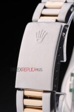 Rolex replica datejust acciaio oro argentèè gold dial ghiera liscia oyster orologio replica copia imitazione 4us416 - immagine 9