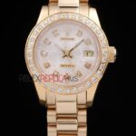 Rolex replica datejust oro argentèè full brillantini jubilèè orologio replica copia imitazione 4us417