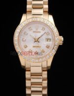 Rolex replica datejust oro argentèè full brillantini jubilèè orologio replica copia imitazione 4us417
