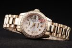 Rolex replica datejust oro argentèè full brillantini jubilèè orologio replica copia imitazione 4us417 - immagine 6