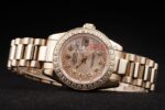 Rolex replica datejust full oro brillantini jubilèè orologio replica copia imitazione 4us418 - immagine 6