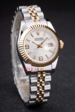 Rolex replica datejust acciaio oro argentèè centenario jubilèè orologio replica copia imitazione 4us419 - immagine 3