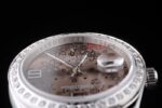Rolex replica datejust acciaio oyster flower brown orologio replica copia imitazione 4us420 - immagine 6