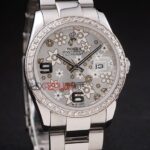 Rolex replica datejust acciaio oyster flower argentèè orologio replica copia imitazione 4us421